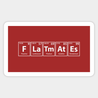 Flatmates (F-La-Tm-At-Es) Periodic Elements Spelling Sticker